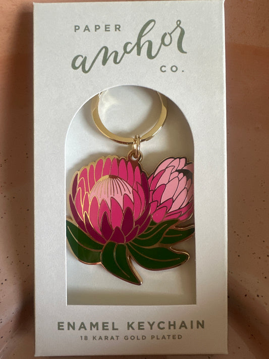 Protea Keychain