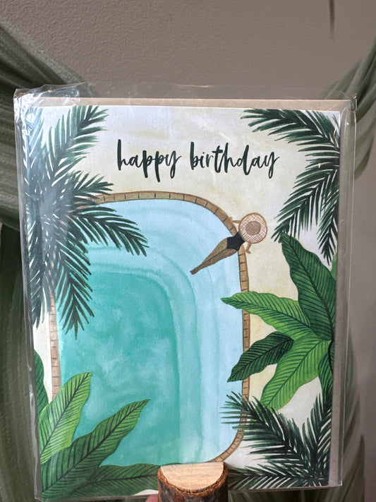 TARJETA HAPPY BIRTHDAY POOL