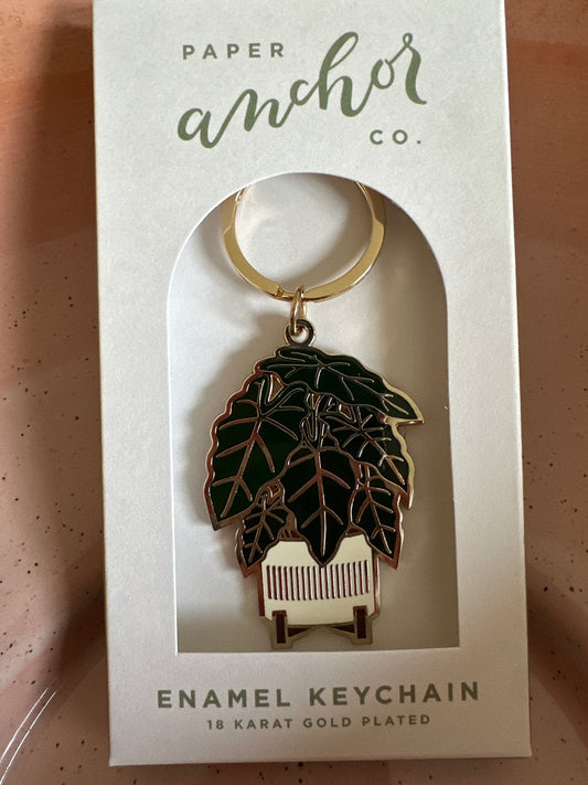 Alocasia Frydek Keychain