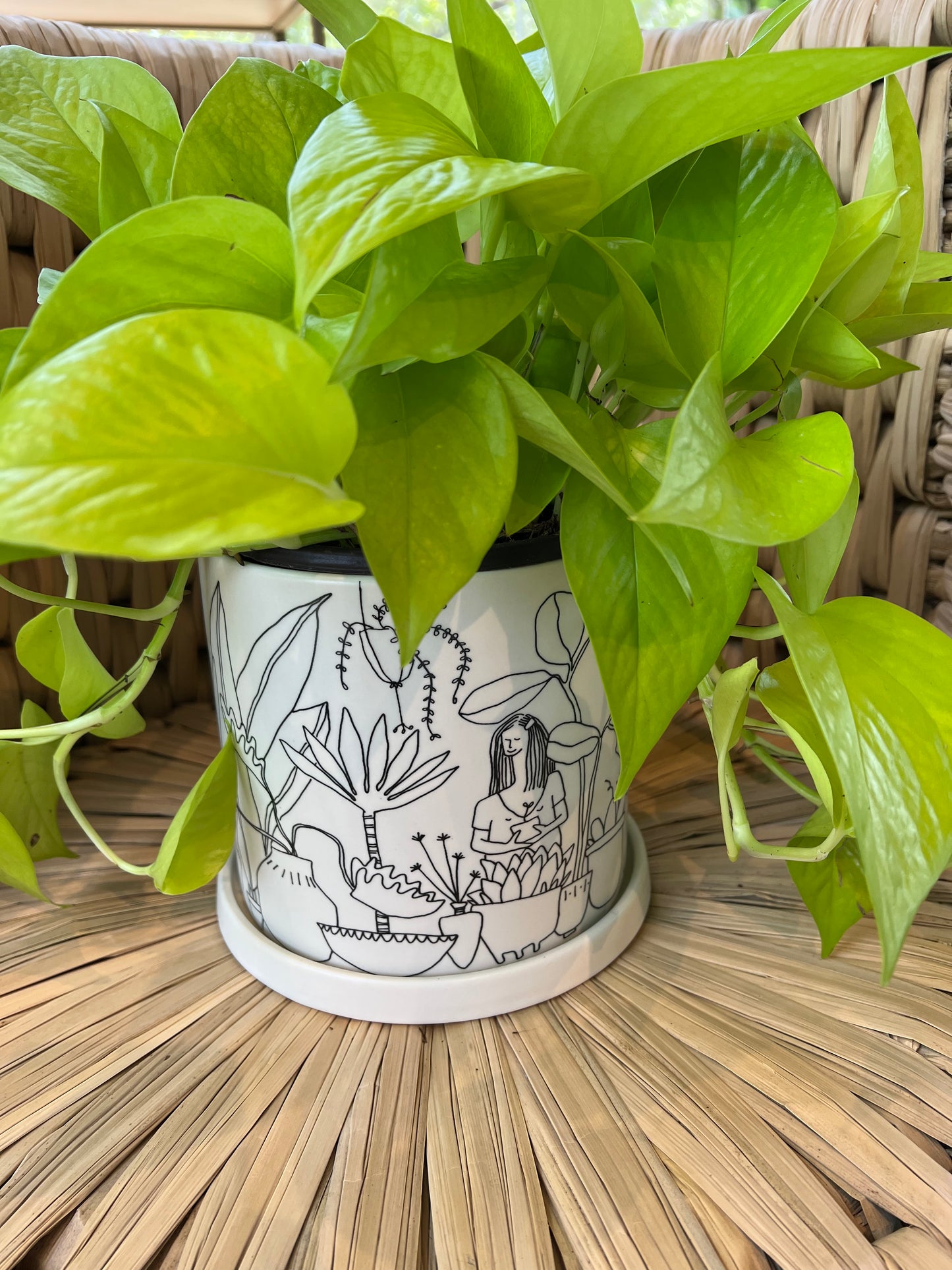 Maceta PlantLady Dibujo Grande